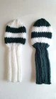2 Knit Green/white Golf Club Headcovers, 8" Fit Putter, Iron, Hybrid, Wedges New. Price: $30.00.