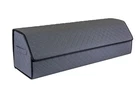 90L Large Foldable Storage Trunk Organizer Gray Pu Leather Stitch New. Price: $209.99.