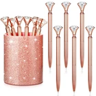Bbto Holder With 6 Pcs Bling Pens, Pencil Cups Diamond, Rose Gold New. Price: $26.11.