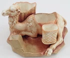 Majolica Figural Desert Camel Smoking Set Humidor Match Striker Cigar Holder Unspecified. Price: $134.45.
