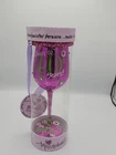 Top Shelf Cheers 40 Purple Wine Glass Hand Painted 15OZ. Birthday New. Price: $15.95.