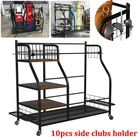 Mobile Golf Bag Storage Stand Stable Club Holder Practical Tool Rack New. Price: $72.95.