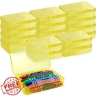 Dcocdeely 16 Pcs Crayon Box Mini Plastic Storage Containers Yellow 4.5"X3.4" New. Price: $27.99.