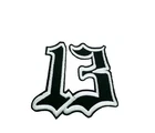 Lucky 13 Skulls Stars Black Biker Tattoo Motorcycle Sew / Iron Patch New. Price: $5.95.