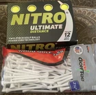 Nitro Ultimate Distance Yellow Golf Balls & Pride Sports White Tees 102PC New. Price: $12.99.