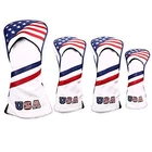 4PCS/SET 1 3 5 Ut Golf Head Covers Usa Stars And Stripes Driver Fairway Wood New. Price: $72.29.