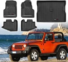 Floor Mats And Cargo Liner For 1997-2006 Jeep Wrangler Tj/lj Set-all Weather Tpe New. Price: $115.00.