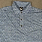 Footjoy Shirt Mens Medium Blue Performance Golf Polo Stretch Preppy Logo Upf Pre-owned. Price: $24.88.