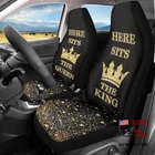 Crown Print Creative Car Seat Cover Set Of 2 For Women Queen King-black New. Price: $39.69.