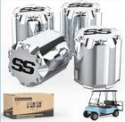 4 10L0L Golf Cart Ss Chrome Wheel Center Itp Push In Style Hubcaps Dust New. Price: $28.99.