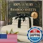 Decolure 100 Viscose Derived From Bamboo Sheets - 6 Pc Naturally Cooling New. Price: $141.29.