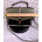 Aldo/cailla Green Print Top Handle Satchel Bag Snakeskin Pattern/adj Strap Pre-owned. Price: $23.99.