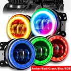 4'' Round Led Fog Lights Driving Halo Combo Kit For Jeep Wrangler Jk Tj Lj Dodge New. Price: $39.89.