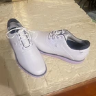 Footjoy Women Size 6.5 White/purple Traditions Golf Shoes New. Price: $165.00.
