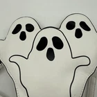 Triple White Ghost Spooky Crossbody Halloween Novelty Bag Purse Pre-owned. Price: $17.00.