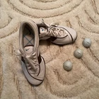 Nike Golf Women White Brown Low Top Sneaker Spiked Lace Up Athletic Shoes Used. Price: $30.00.