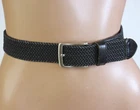 Dockers Black Braided Stretch Golf Belt Leather Tabs- Size 36-40 Pre-owned. Price: $18.95.