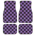 Checkered Floor Mats For Cars Universal Purple And Black Pattern Geom... New. Price: $82.43.