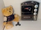 Nfl New England Patriots Collectable Lot Of 3 Items; Golf Set, Plush, Fidget. Price: $22.00.