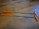 Set Of 2 Vintage 1987 Nerf Indoor Golf Toy Game Clubs Orange & Silver Used. Price: $29.99.