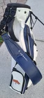Golf Stand Sunday Bag Vessel 2 Div Blue White Shoulder Strap All Zips Work Perfe Pre-owned. Price: $199.00.