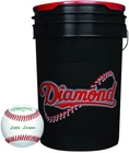 Diamond Sports 6-GALLON Bucket With 30 DLL-1 Little League Baseballs, Black New. Price: $209.95.