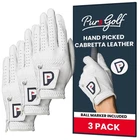 PUR3 Cabretta Leather Golf Gloves Men Multi-pack Real Genuine Ultra Soft ... New. Price: $64.62.