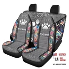 Howilath Printed 4 Pieces Car Seat Covers Full Set Front Boho Floral & Dog Paw New. Price: $73.93.