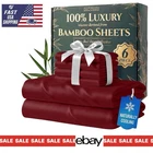 New Decolure Bamboo Sheets King Size 6PC Burgundy Cooling Ultra Soft Deep Pocket. Price: $64.90.