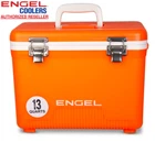 Engel 13QT Leak-proof, Air Tight, Hard Sided Cooler / Lunchbox Hi -vis Orange New. Price: $79.99.