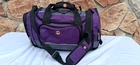 Swissgear The Apex Weekender Duffel Bag Bungee System 21"X12"X10" Purple Black Pre-owned. Price: $29.00.