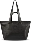 Takeasy Italian Calf Leather Tote Bag Women Zipper Double Straps Large Black New. Price: $144.00.