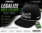 Shankitgolf Legalize Mulligans Rope Hat Snapback Black White New. Price: $25.00.
