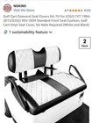 Nokins Golf Cart Diamond Seat Covers Kit For Ezgo Txt&rxv 94-13 White&blk 2PCS New. Price: $49.99.
