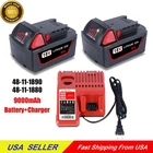48-11-1880 Charger & 2 Pk 9AH Battery For Milwaukee M18 Volt 48-11-1890 New. Price: $110.99.