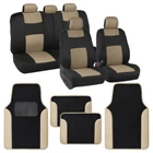 Bdk Polypro Black / Beige Seat Covers Full Set With Matching Carpet Floor... New. Price: $51.98.