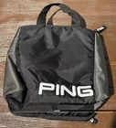 Ping Golf Travel Accessory Pouch Valuables Gear Bag Black Gray Nylon Handle Zip Used. Price: $45.00.