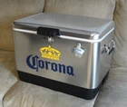 Corona Beer 54 Quart Steel Belted Coleman Cooler Icebox Chest Bottle Opener New. Price: $269.90.