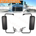 Pair Door Mirrors Heated W/ Arm Fit 2000-2017 Freighliner Columbia Century Lh+rh New. Price: $360.15.