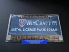 University Of Miami Hurricanes Plate Frame Metal Licensed By The Ncaa New. Price: $29.69.