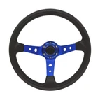 Idain Universal Fit 350MM Racing Steering Wheel Aluminum Spokes 6 Blue New. Price: $62.99.