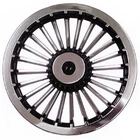 8" Turbine Black/silver Golf Cart Hub Caps - Each New. Price: $18.99.