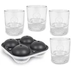 Izzo Golf Whiskey Glass & Ball Ice Set New. Price: $59.99.
