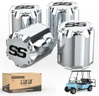 10L0L Golf Cart Ss Chrome Wheel Center Itp Push In Style Hubcaps Dust New. Price: $31.89.