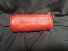 Coach Leather Golf Set - Red Embossed Logo Pouch With 3 New. Price: $54.99.