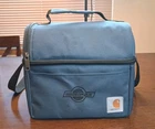 Carhartt Bag Dual Compartment Thermal Insulated Black Tote Box School Office Used. Price: $18.08.
