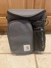 Carhartt Insulated 10 Can Vertical Cooler With Water Bottle Zip Pocket Gray New. Price: $41.75.