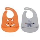 Hudson Baby Infant Boy Silicone Bibs 2PK, Fox, Size New. Price: $12.99.