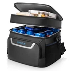 Insulated Cooler Bag 24 Can Double Deck Waterproof Black EF-8008-02 Everfun Soft New. Price: $59.99.