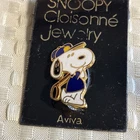 Vtg Cloisonne Snoopy Pin Pro Golfing Course Hat Club Bogie Birdie Brooch New. Price: $12.99.